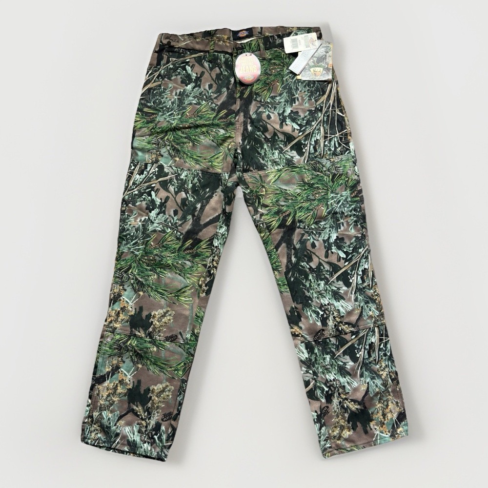 VTG NEW Dickies Double Knee Hunting Pants Mens 40x32 Camowest Wayne Carlton
